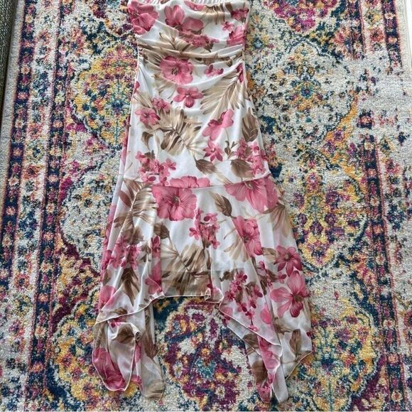 Y2K floral strapless asymmetrical coquette dress by Jessica - Picture 7 of 8